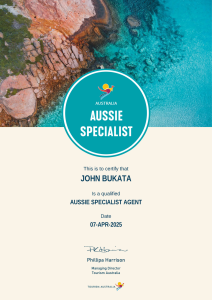 Aussie Specialist Certificate John Bukata